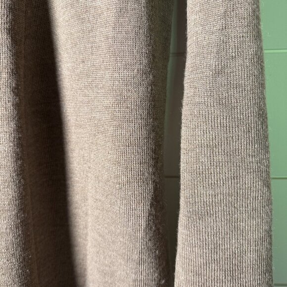 BRUNELLA GORI Cardigan Heathered Brown Size Medium 100% Extra Fine Merino Wool - Picture 7 of 8